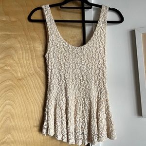 Urban Outfitters Pins and Needles Daisy Lace Peplum Tank Top